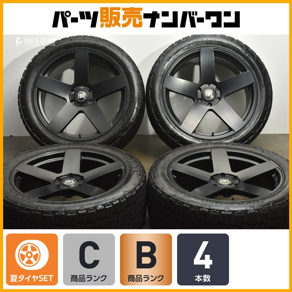 大口径 バリ溝 BLACK RHINO 22in 9.5J 30 PCD135 ニットー TERRAGRAPPLER G2 285|45R22 4本セット フォード F-150 エクスペディション