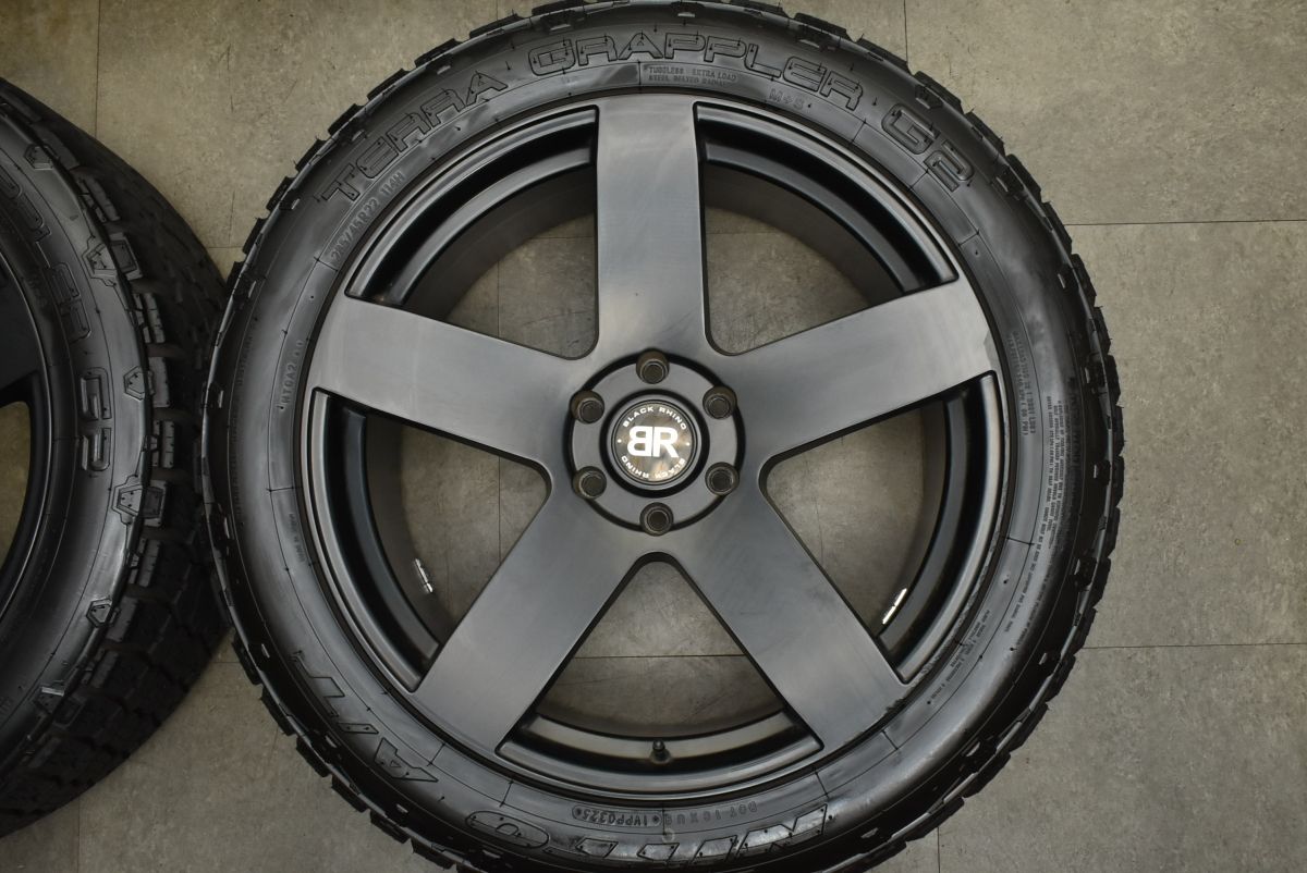 大口径 バリ溝 BLACK RHINO 22in 9.5J 30 PCD135 ニットー TERRAGRAPPLER G2 285|45R22 4本セット フォード F-150 エクスペディション FFCRYSTALESIA_COM