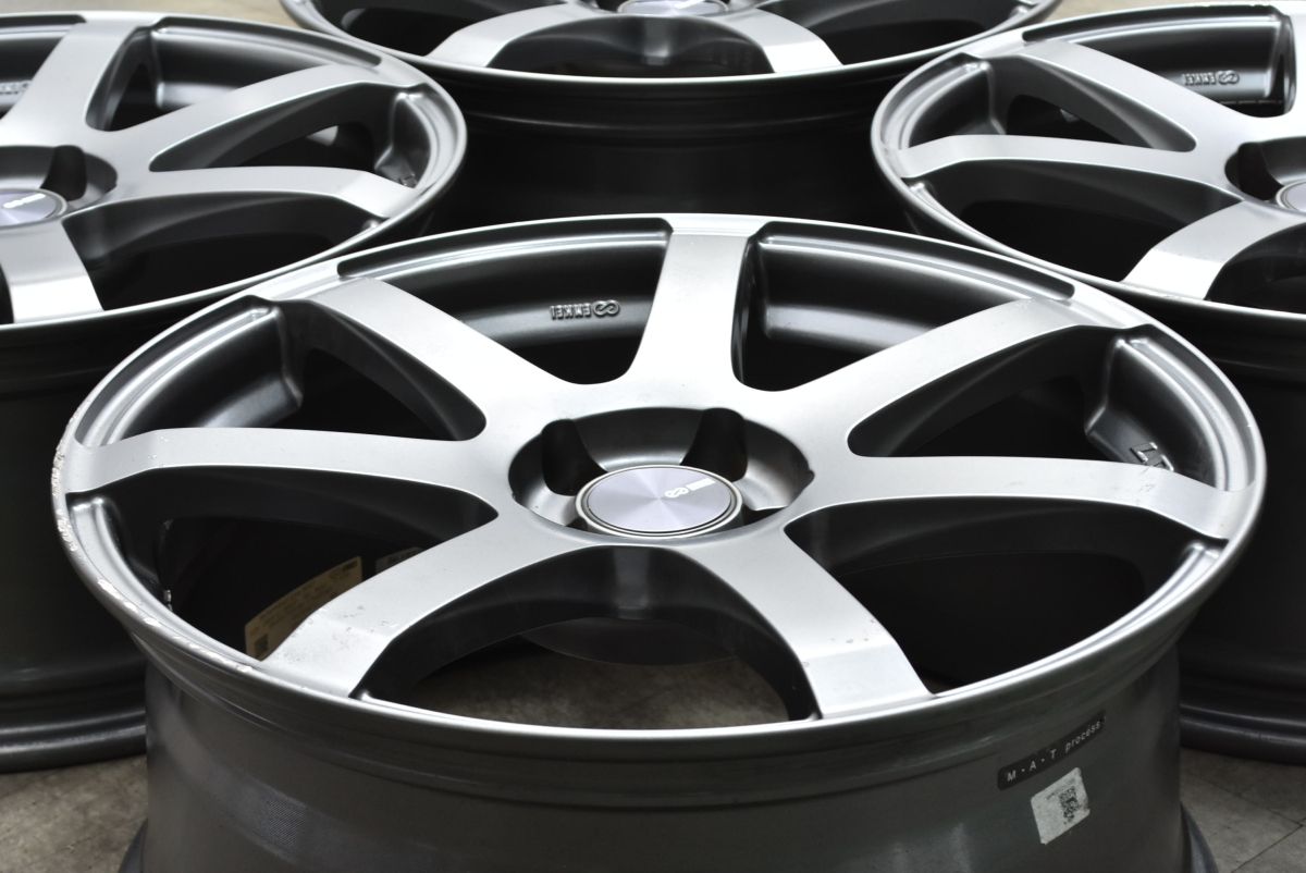 インプレッサ BRZ 86 等に ENKEI エンケイ PF07 18in 8J 45 PCD100 4本 プリウス カローラ スポーツ ツーリング ウィッシュ レガシィ