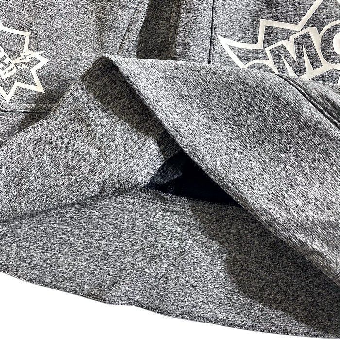 PEARLY GATES パーリーゲイツ ゴルフ ダンボールニット スウェット アメコミ風プリント ストレッチ ミニ スカート ゴルフウェア レディース 055-2234614 定価2.9万 メランジグレー 033 50221w09 LLC-HASEGAWATOSO_COM