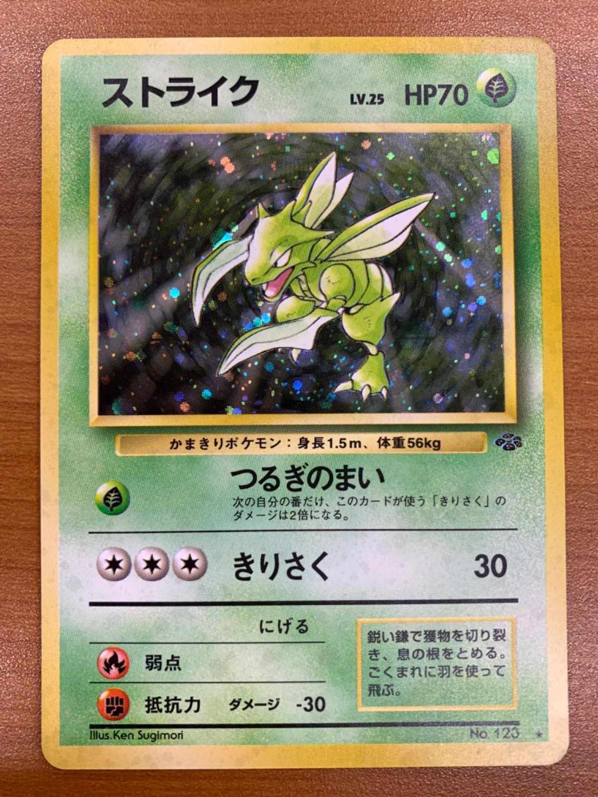 美品ポケモンカード 旧裏面 ストライクLV.25 かまきりポケモン つるぎ