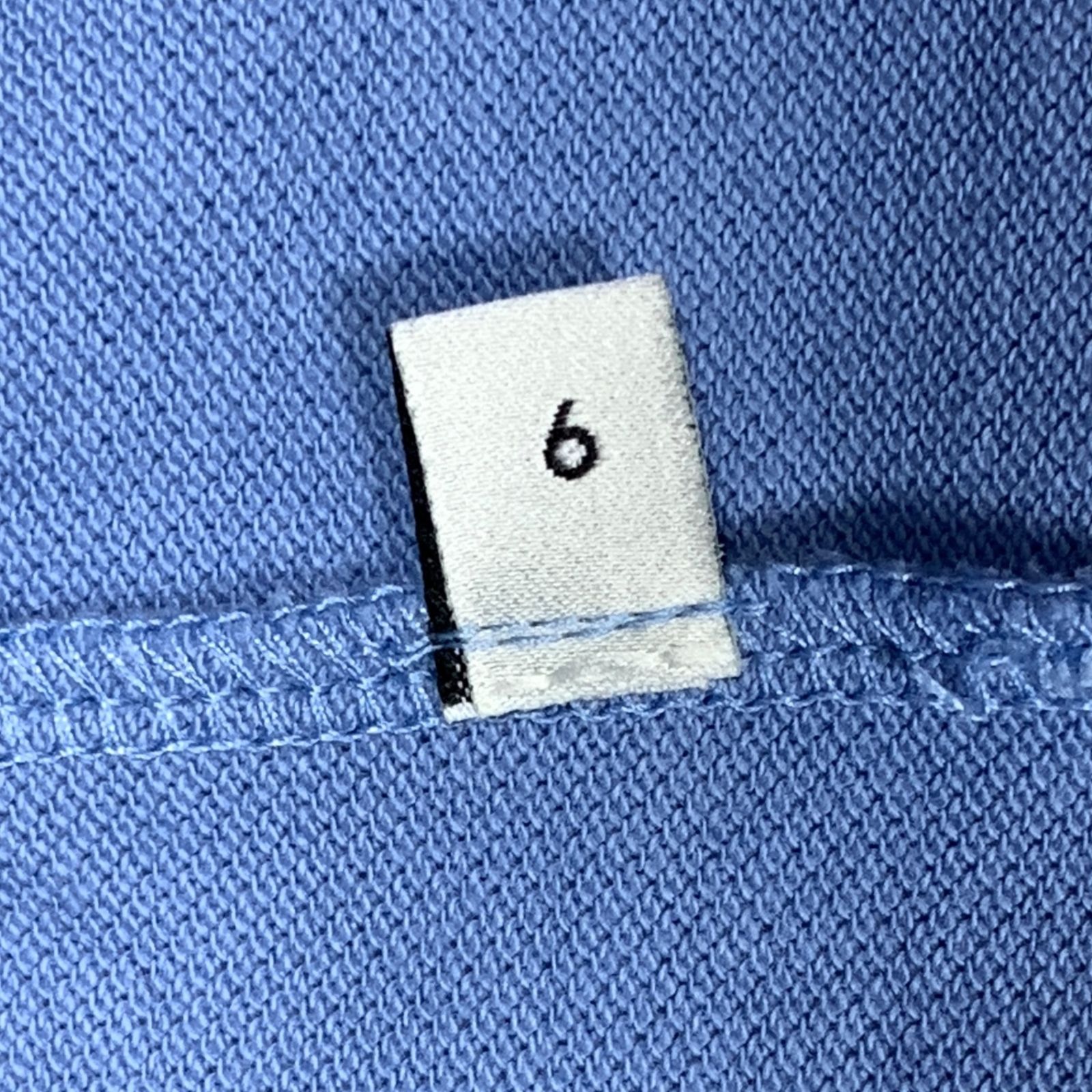  品 GUCCI グッチ KIDS キッズ GG×りんご柄 刺繍 サイズ6 ポロシャツ 半袖 鹿の子 トップス 子供服 ブルー ポロシャツ トップス