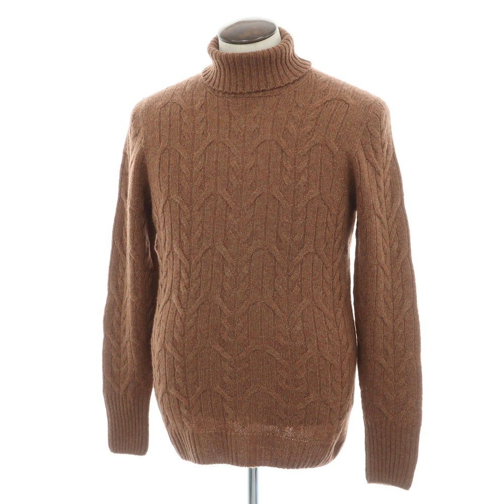 美品 イタリア製 Drumohr タートルネックニット ドルモア ブラウン 48 美品 イタリア製 Drumohr タートルネックニット ドルモア ブラウン 48