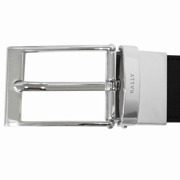 メンズベルト バリー ベルト 型押ブラック×艶有ブラウン サイズ調整 おしゃれ プレゼント ギフト