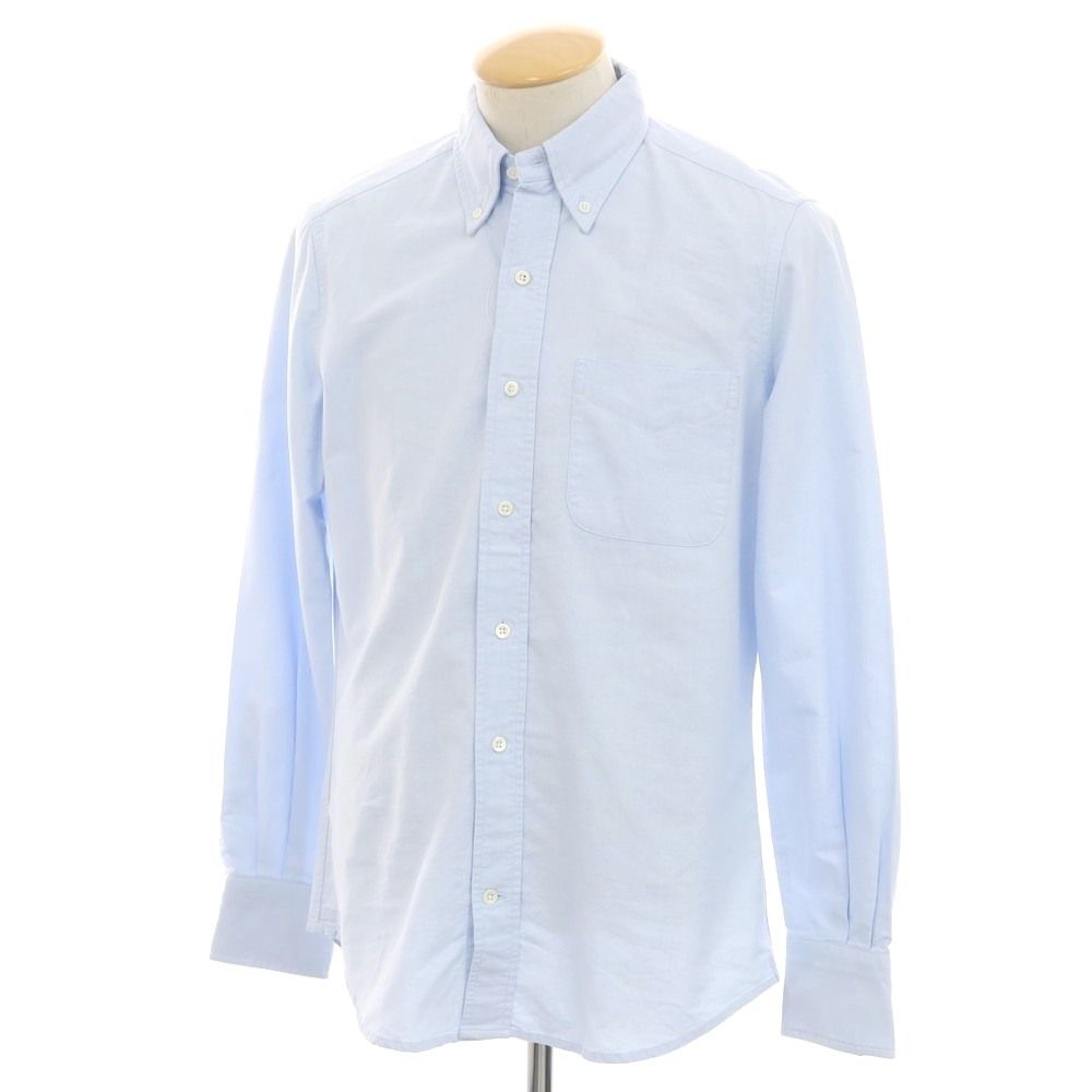 【新品】グランシャツ Glanshirt コットン オックスフォード ボタンダウン カジュアルシャツ ライトブルー【サイズ38】【メンズ】