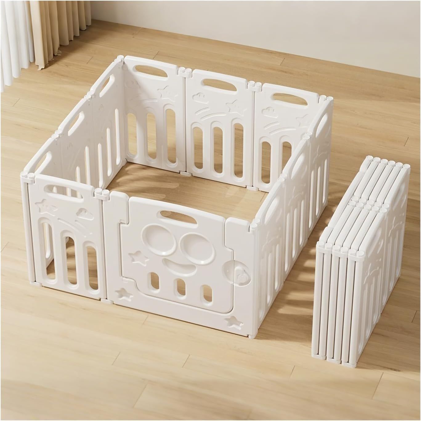 AORTD ペット用サークル 10枚 ドア付 折りたたみ フェンス 室内 屋外 広い ケージ ゲート 小型犬 中型犬 小動物ケージ ジョイント式 組立不要 簡単設置 全成長期使用可 室内室外兼用 形組み換え