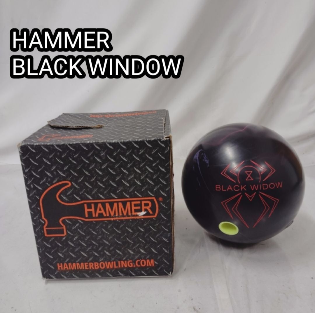 HAMMER ハンマー BLACK WIDOW 2.0 15ポンド3オンス ボウリングボール プラグ歴なし 30ゲーム程使用の リーグ戦 大会用高反応モデル