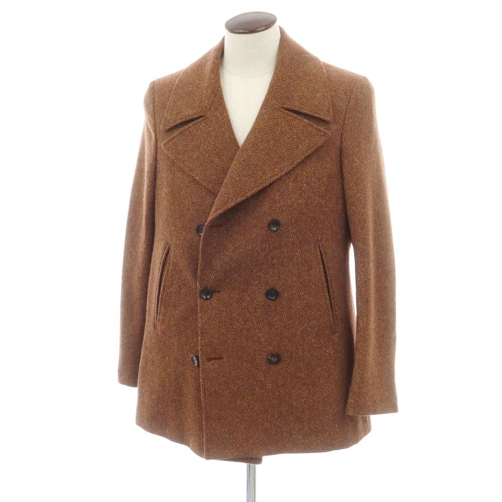 セール，HOT 【新品】ジャン フランコ ボメザドリ Gian Franco Bommezzadri ウールアルパカ ピーコート ブラウン【サイズ50】【メンズ】 ピーコート・ウールコート