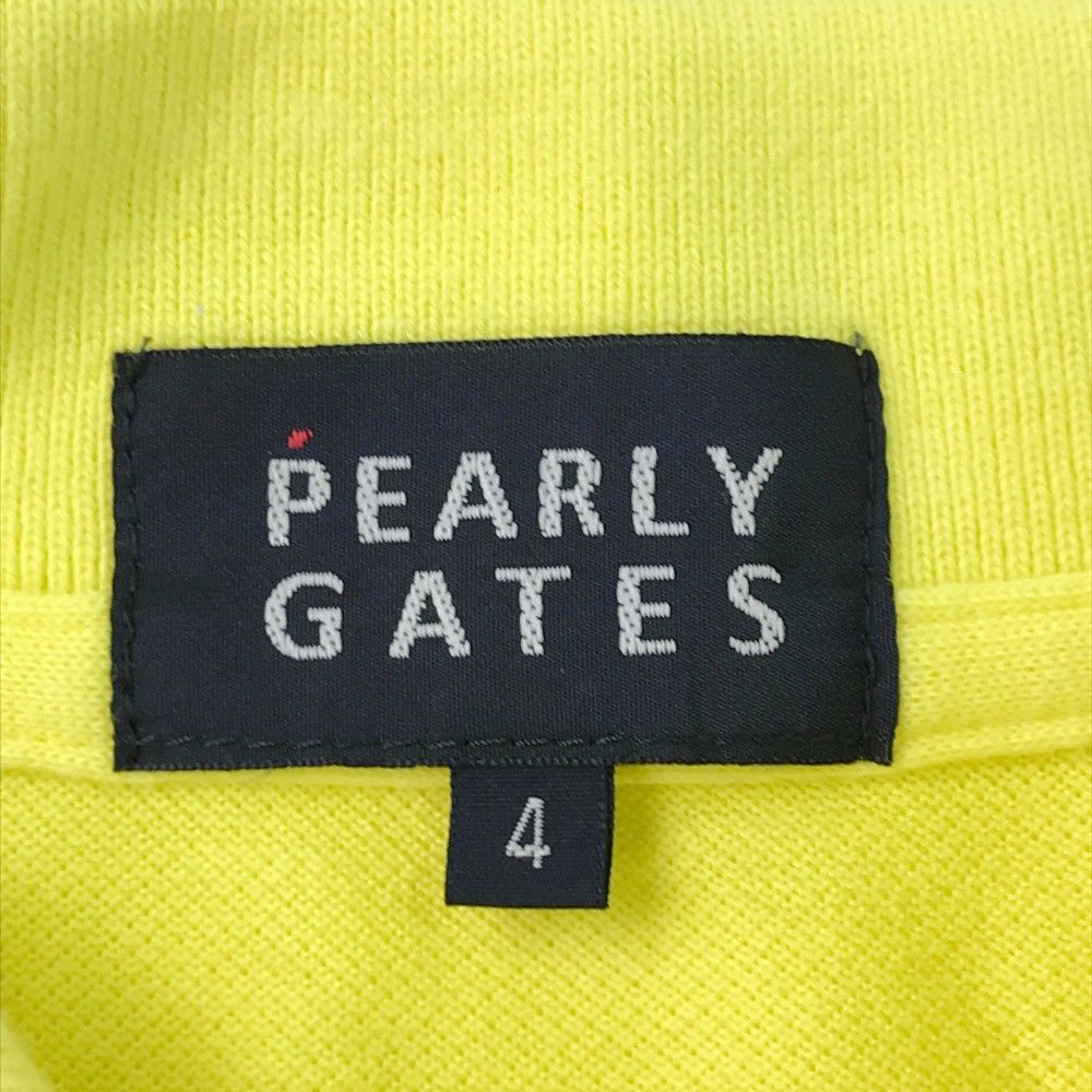 サイズ 4 PEARLY GATES パーリーゲイツ 半袖ポロシャツ ニコちゃん刺繍 イエロー系 240101049023 ゴルフウェア メンズ ストスト LLC-HASEGAWATOSO_COM