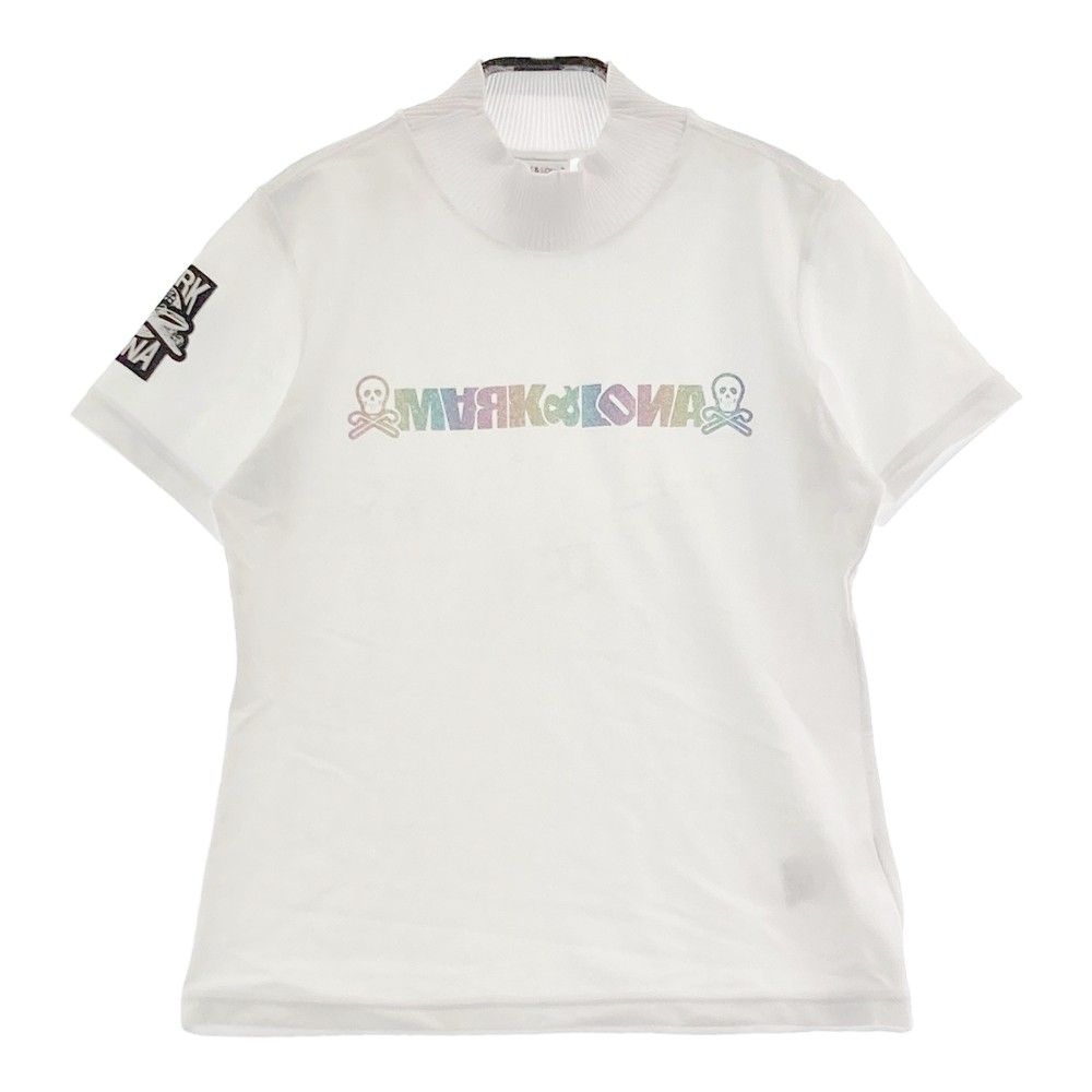 サイズ 38 MARK-LONA マークアンドロナ モデル ハイネック半袖Tシャツ パイル地 ホワイト系 240101078815 ゴルフウェア レディース ストスト