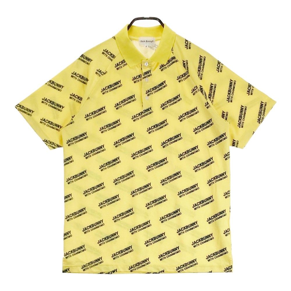 サイズ 5 JACK BUNNY ジャックバニー モデル 半袖ポロシャツ 総柄 イエロー系 240101079727 ゴルフウェア メンズ ストスト