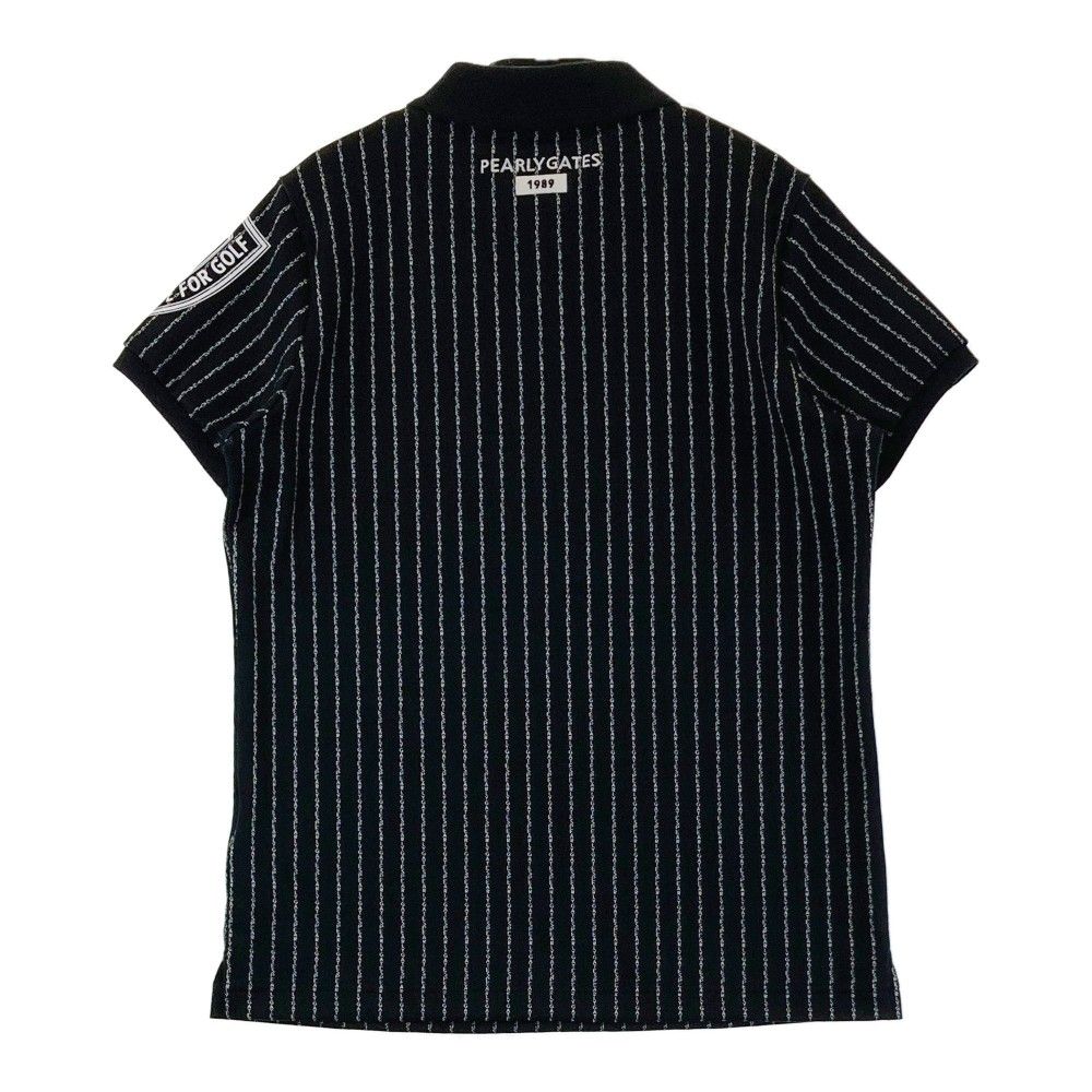サイズ 0 PEARLY GATES パーリーゲイツ モデル 半袖ポロシャツ ロゴ 総柄 ブラック系 240101169587 ゴルフウェア レディース ストスト