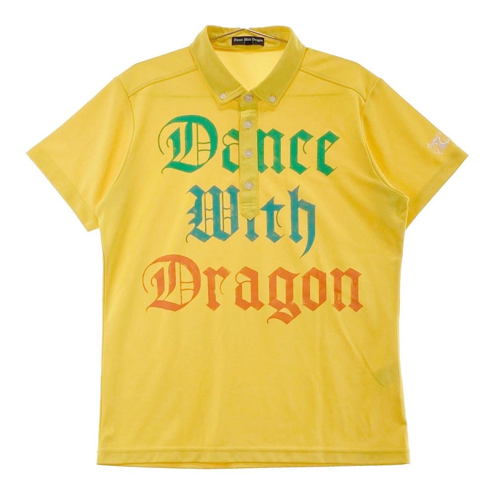 サイズ 3 DANCE WITH DRAGON ダンスウィズドラゴン 半袖ポロシャツ ボタンダウン イエロー系 240101194170 ゴルフウェア メンズ ストスト