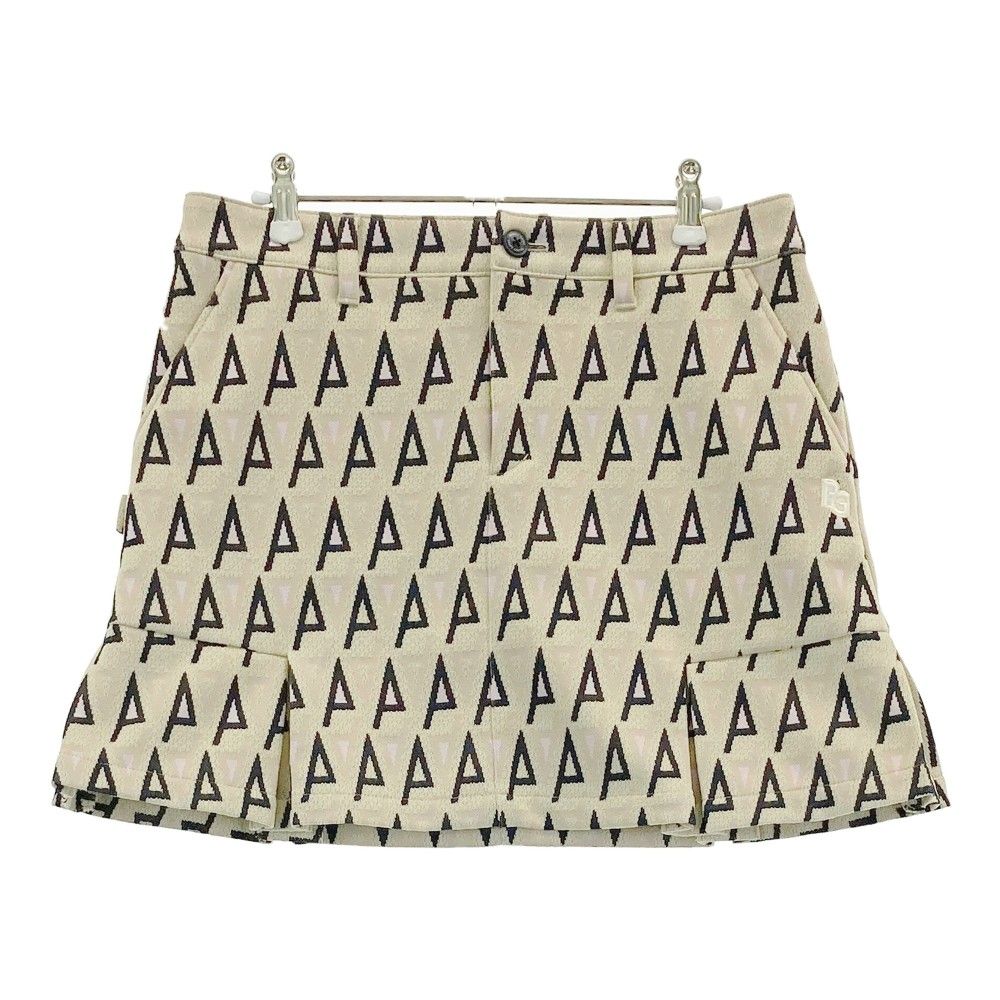 サイズ 2 PEARLY GATES パーリーゲイツ モデル スカート 幾何学柄 ベージュ系 240101205430 ゴルフウェア レディース ストスト