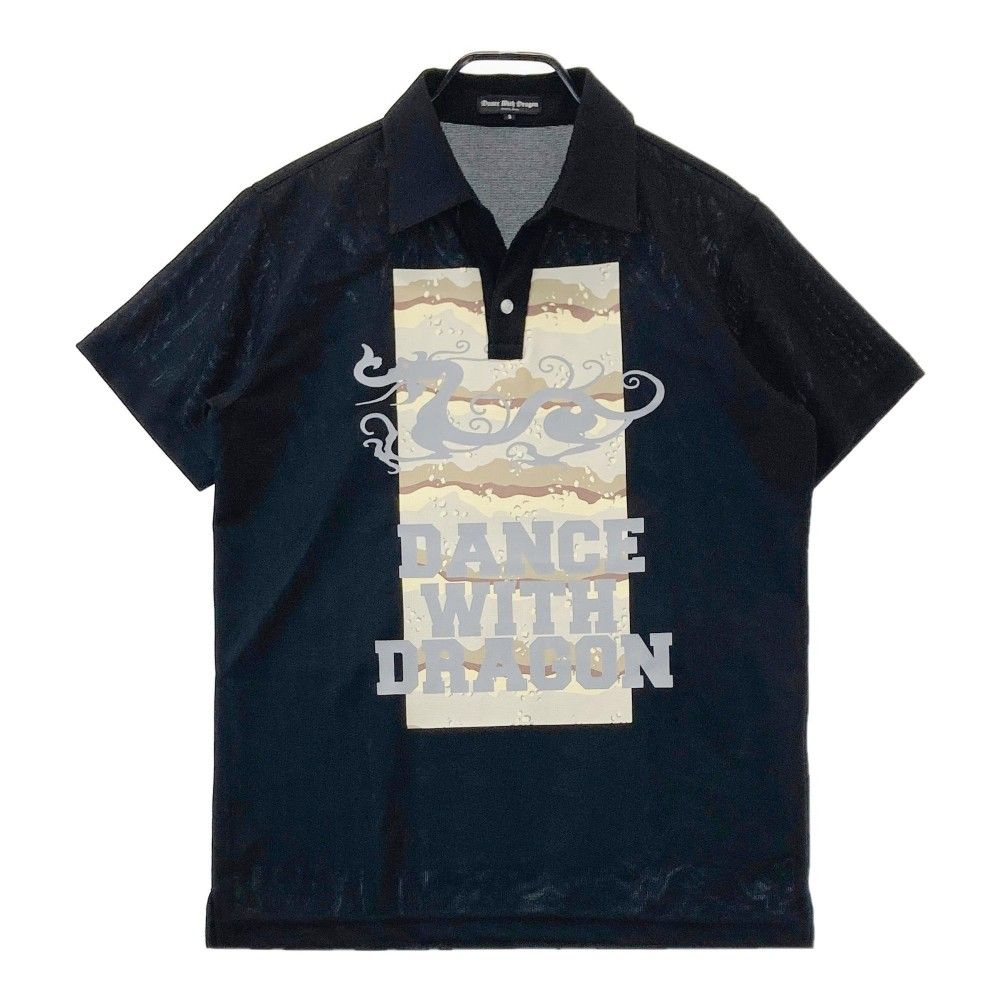 サイズ 3 DANCE WITH DRAGON ダンスウィズドラゴン 半袖ポロシャツ ブラック系 240101226001 ゴルフウェア メンズ ストスト