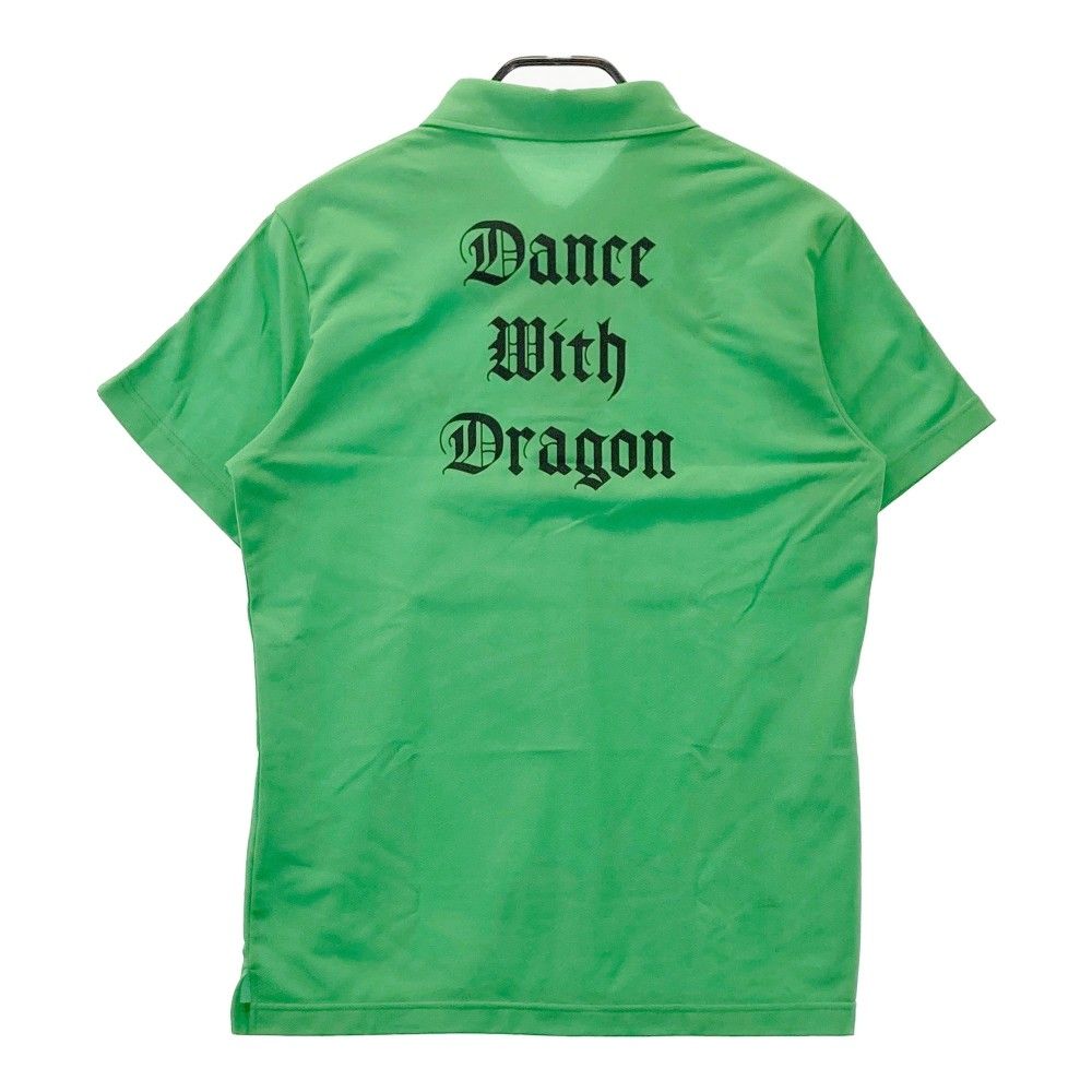サイズ 3 DANCE WITH DRAGON ダンスウィズドラゴン 半袖ポロシャツ 千鳥柄 グリーン系 240101226010 ゴルフウェア メンズ ストスト