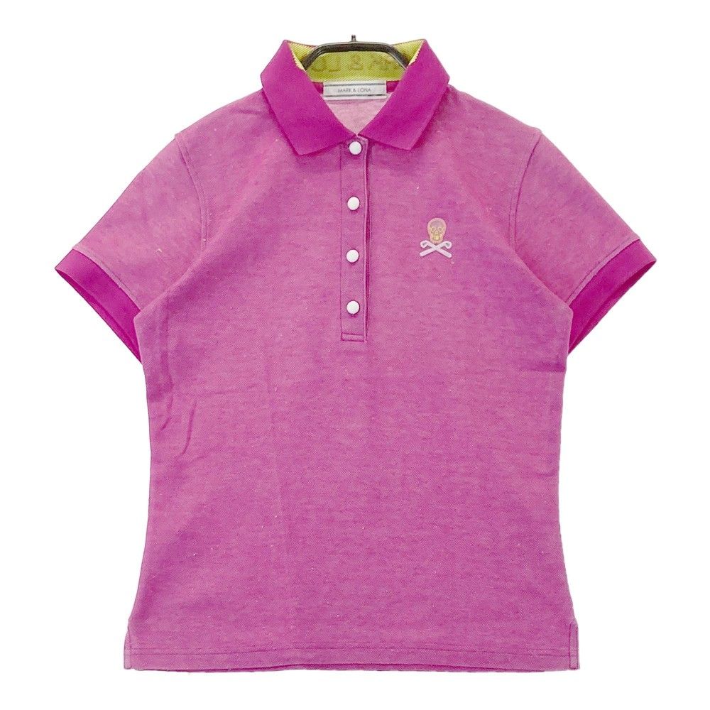 サイズ S MARK-LONA マークアンドロナ 半袖 ポロシャツ ピンク系 240101233108 ゴルフウェア レディース ストスト