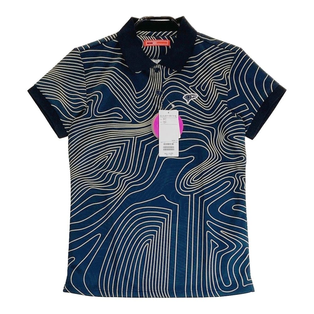 サイズ BEAMS GOLF ビームスゴルフ モデル 半袖ポロシャツ 総柄 ネイビー系 240101242009 ゴルフウェア レディース ストスト