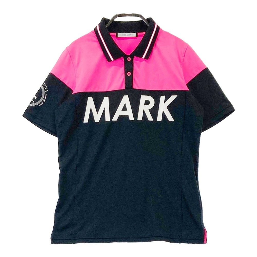 サイズ 38 MARK-LONA マークアンドロナ モデル 半袖ポロシャツ ブラック系 240101246013 ゴルフウェア レディース ストスト