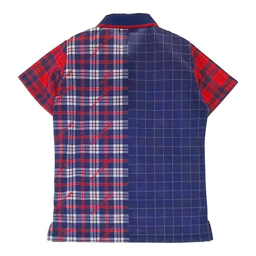 サイズ 2 DANCE WITH DRAGON ダンスウィズドラゴン 半袖ポロシャツ チェック柄 ネイビー系 240101254140 ゴルフウェア レディース ストスト