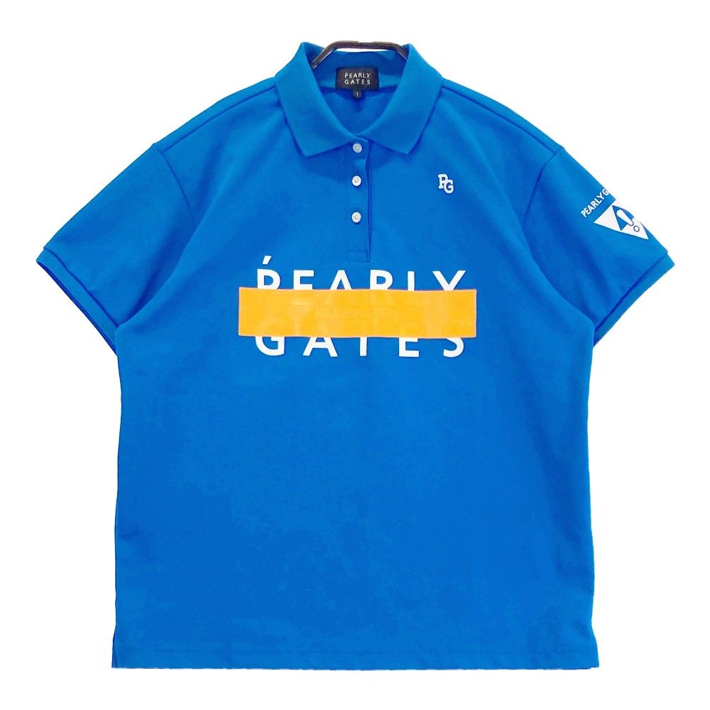サイズ 1 PEARLY GATES パーリーゲイツ モデル 半袖ポロシャツ ブルー系 240101271788 ゴルフウェア レディース ストスト