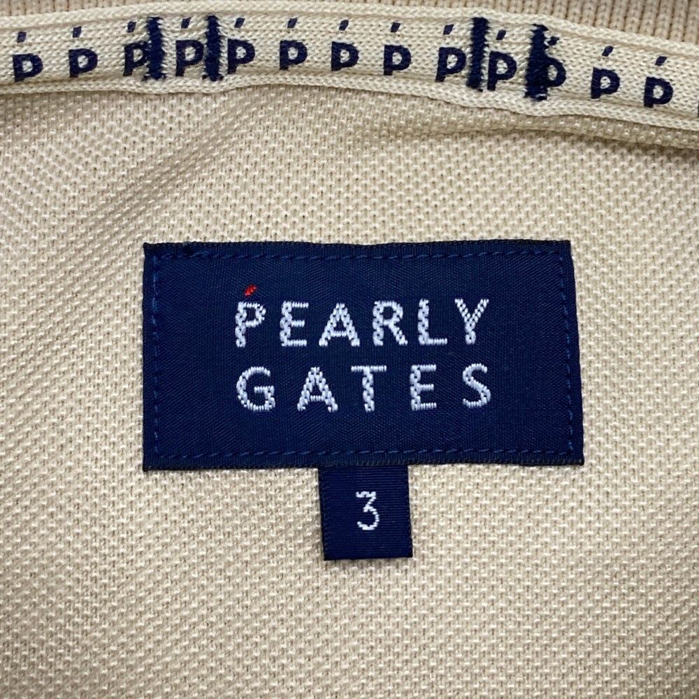 サイズ 3 PEARLY GATES パーリーゲイツ 半袖ポロシャツ ベージュ系 240101275028 ゴルフウェア メンズ ストスト LLC-HASEGAWATOSO_COM