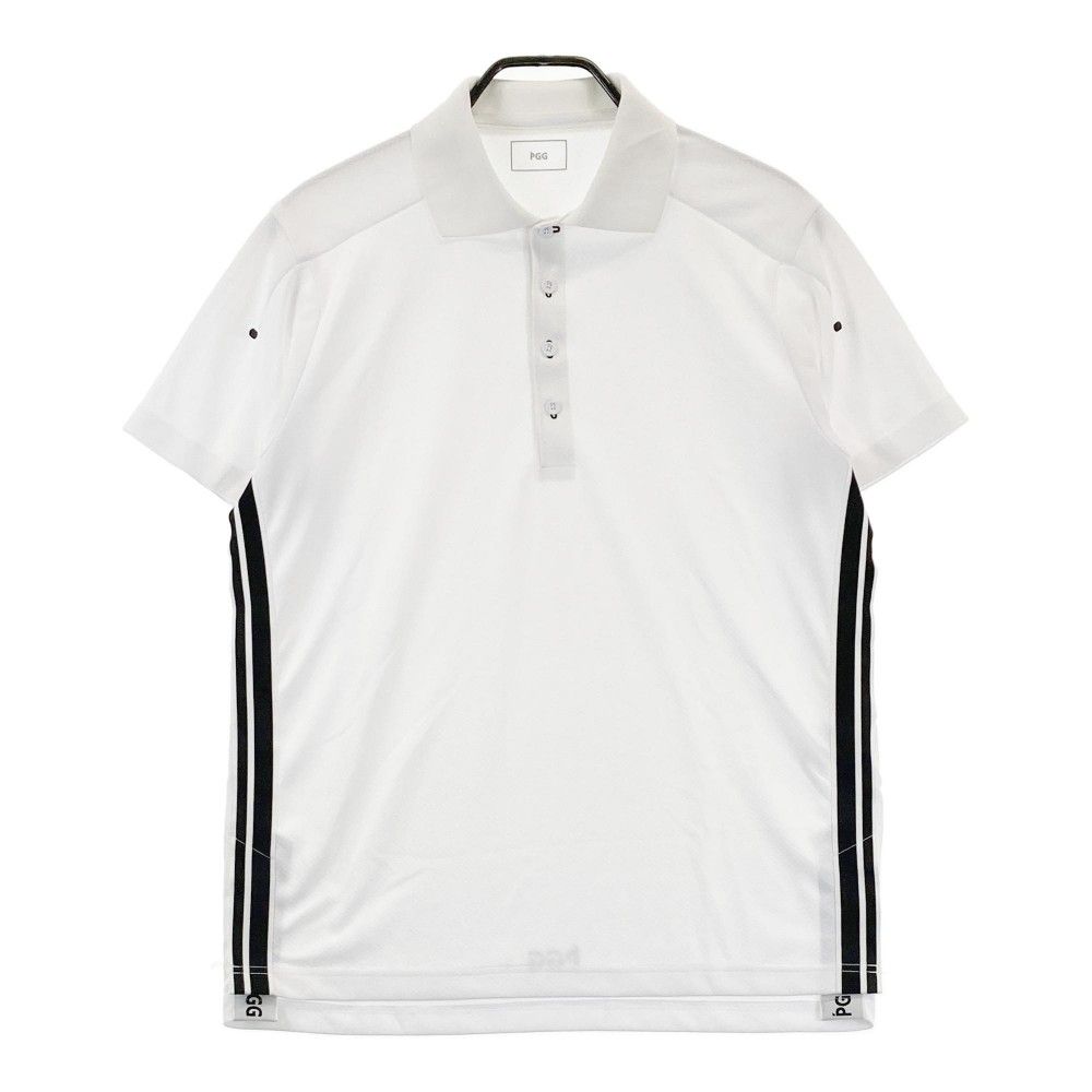 サイズ 6 PGG PEARLY GATES パーリーゲイツ 半袖ポロシャツ サイドライン ホワイト系 240101298063 ゴルフウェア メンズ ストスト