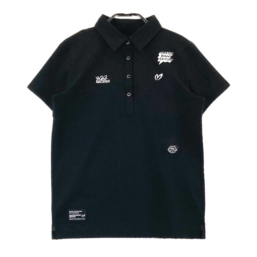 サイズ 0 MASTER BUNNY EDITION マスターバニーエディション モデル 半袖ポロシャツ ブラック系 240101303702 ゴルフウェア レディース ストスト