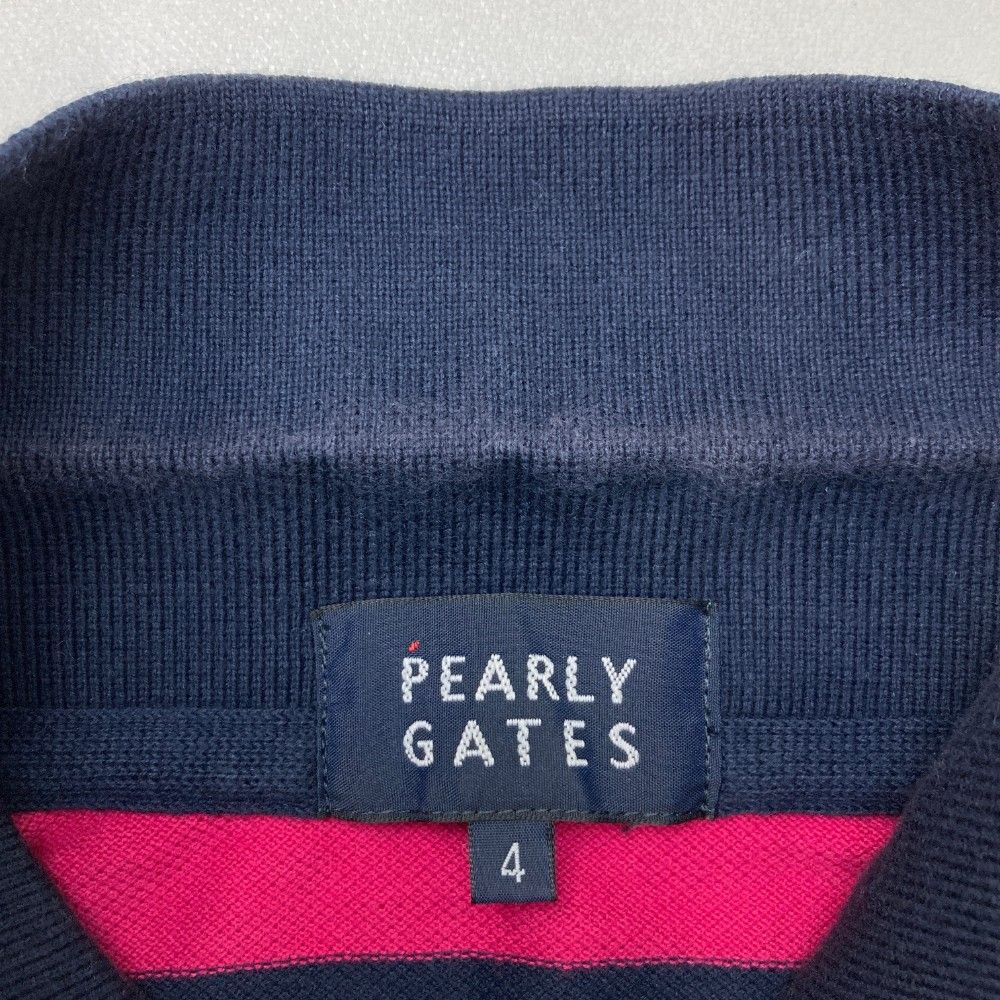 サイズ：4 PEARLY GATES パーリーゲイツ 半袖ポロシャツ ボーダー柄