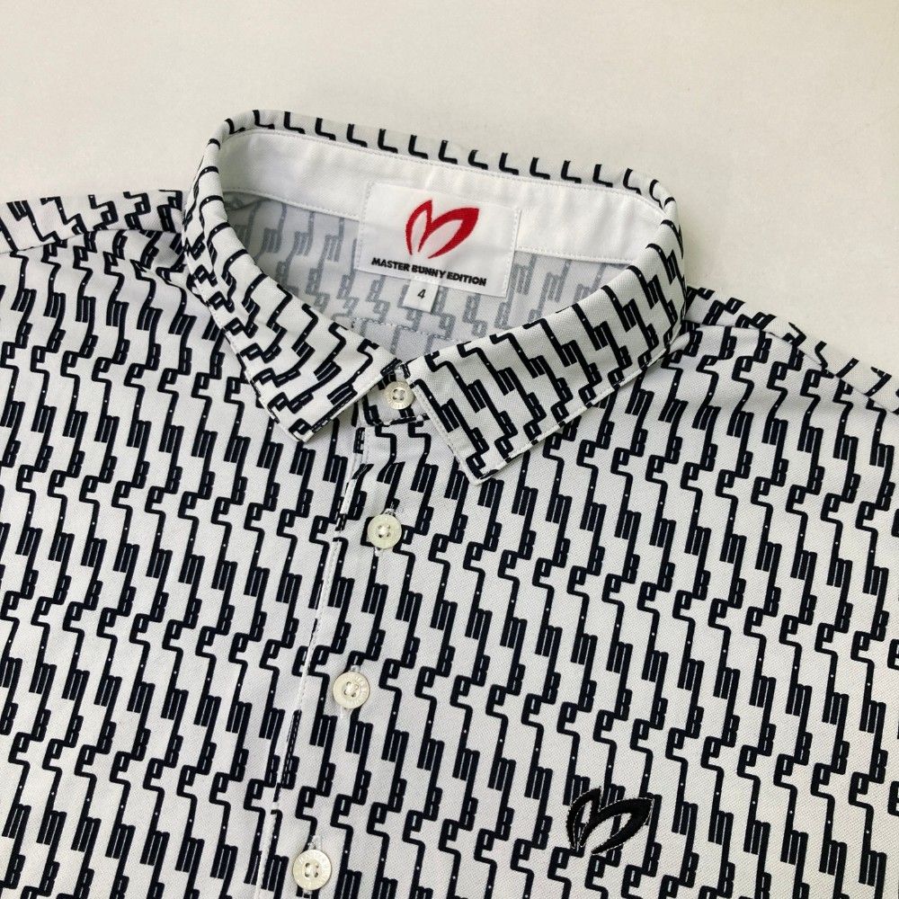 サイズ 4 MASTER BUNNY EDITION マスターバニーエディション モデル 半袖ポロシャツ 総柄 ホワイト系 240101310070 ゴルフウェア メンズ ストスト LLC-HASEGAWATOSO_COM