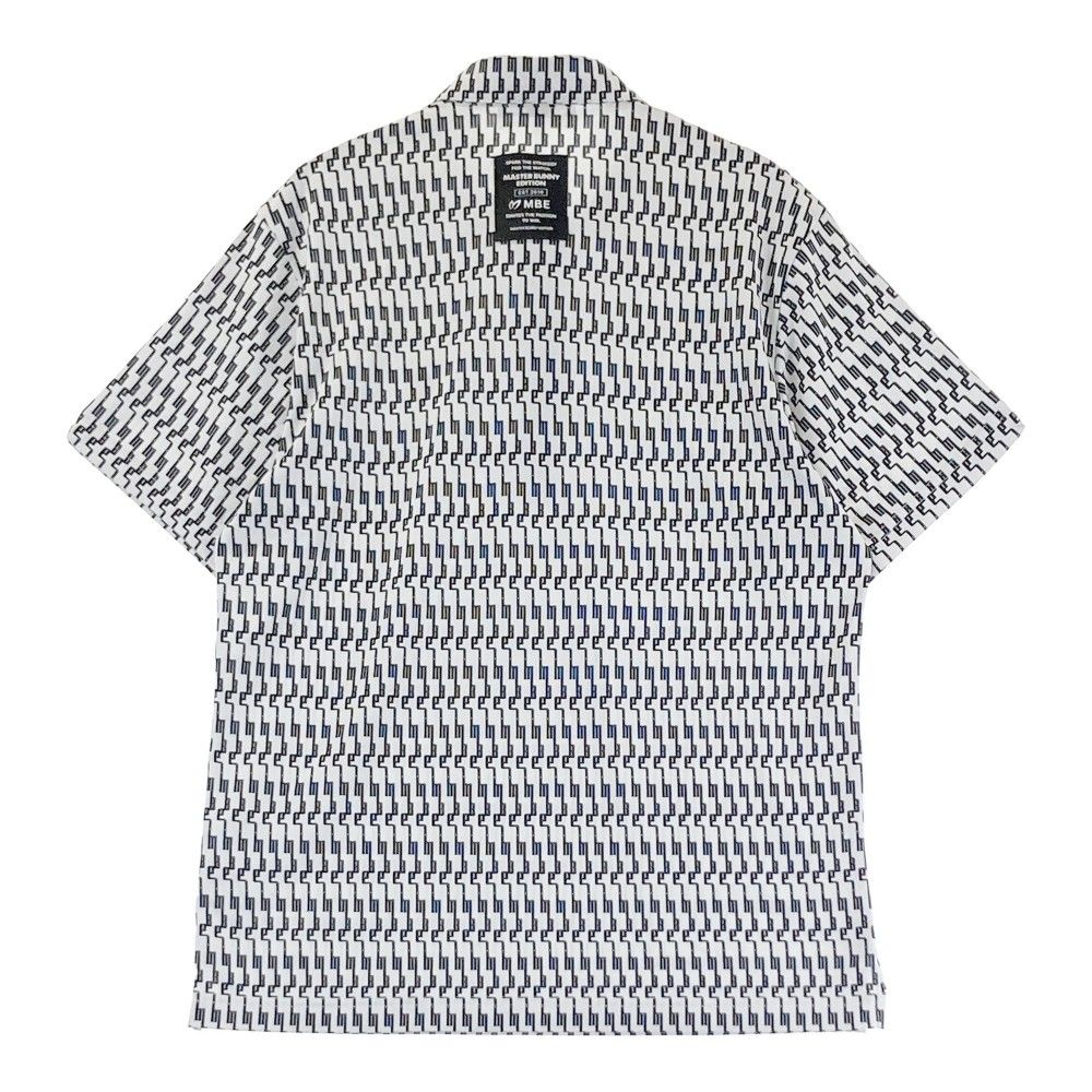 サイズ 4 MASTER BUNNY EDITION マスターバニーエディション モデル 半袖ポロシャツ 総柄 ホワイト系 240101310070 ゴルフウェア メンズ ストスト