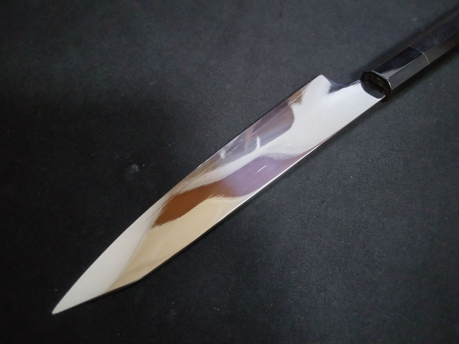 城山刃物製作所 堺業務用刃物メーカー直売 五寸 和ペティ 銀三鋼 両鏡面 黒檀八角水牛柄 SKLAD-KIRPICHA_RU