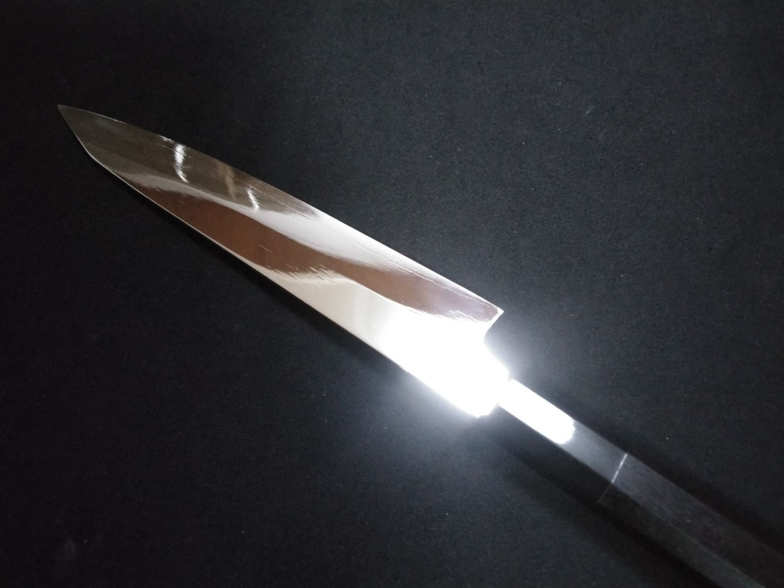 城山刃物製作所 堺業務用刃物メーカー直売 五寸 和ペティ 銀三鋼 両鏡面 黒檀八角水牛柄