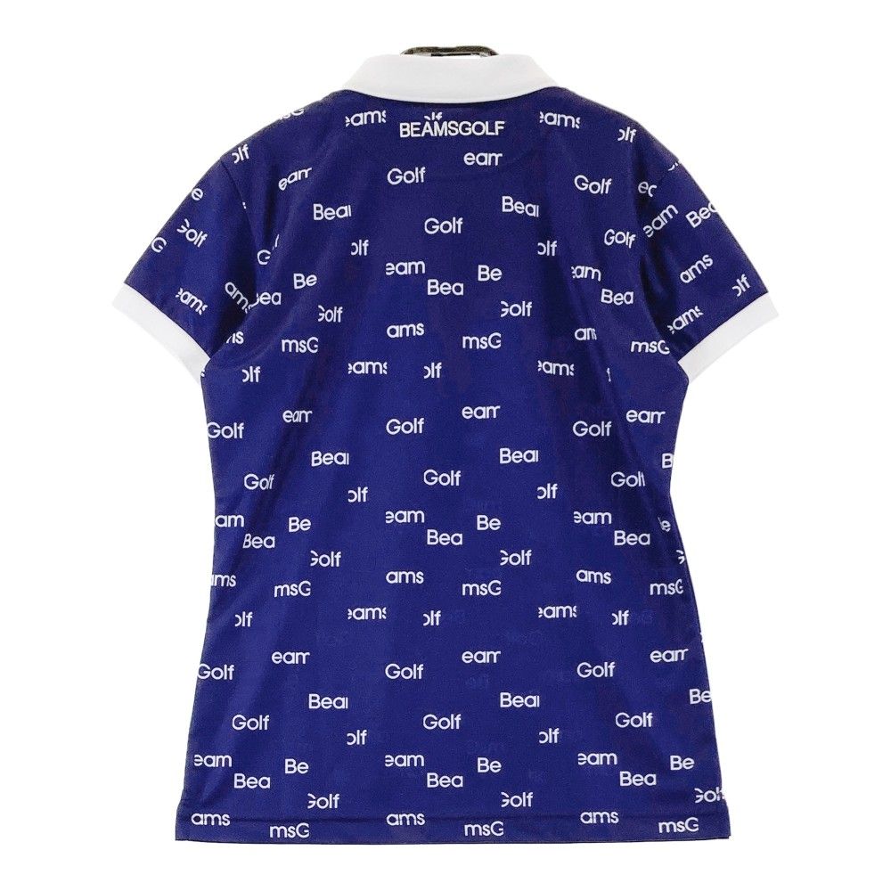 サイズ M BEAMS GOLF ビームスゴルフ 半袖ポロシャツ ロゴ ネイビー系 240101313342 ゴルフウェア レディース ストスト