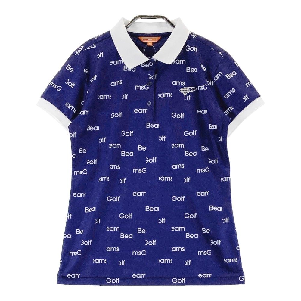 サイズ M BEAMS GOLF ビームスゴルフ 2025年 半袖ポロシャツ ロゴ ネイビー系 240101313342 ゴルフウェア レディース ストスト