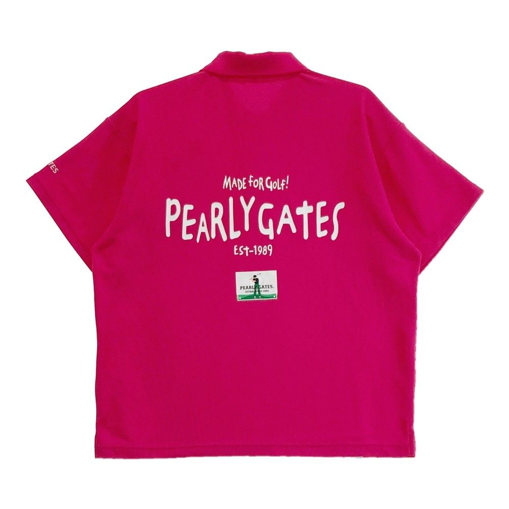 サイズ 2 PEARLY GATES パーリーゲイツ モデル 半袖ポロシャツ PGスマイル ピンク系 240101315804 ゴルフウェア レディース ストスト