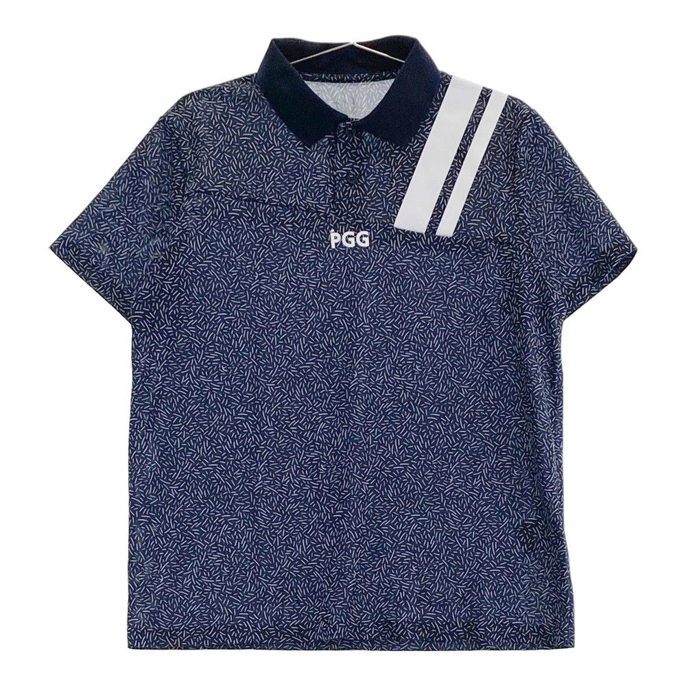 サイズ 4 PGG PEARLY GATES パーリーゲイツ 半袖ポロシャツ 総柄 ネイビー系 240101317932 ゴルフウェア メンズ ストスト