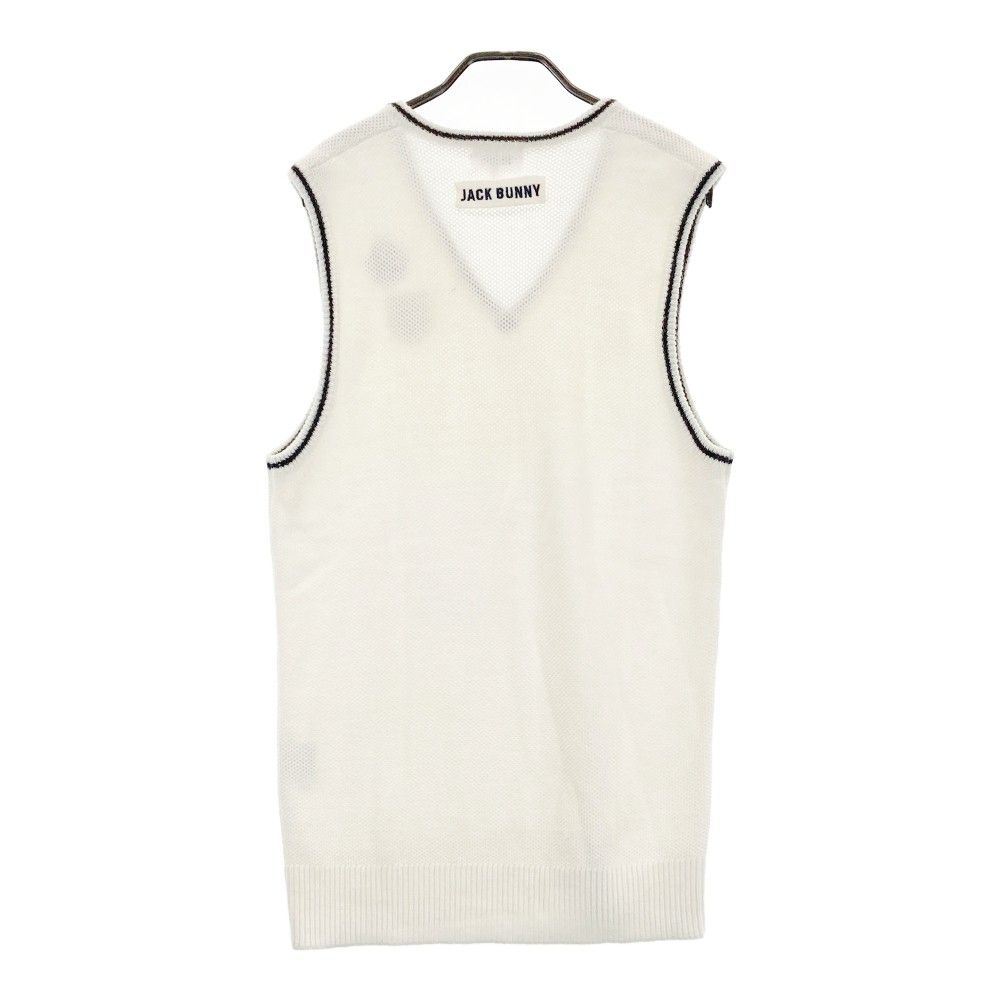 PEARLYGATES パーリーゲイツ ホワイト白 ゴルフVネック ベスト馬模様 PEARLYGATES パーリーゲイツ ホワイト白 ゴルフVネック ベスト馬模様