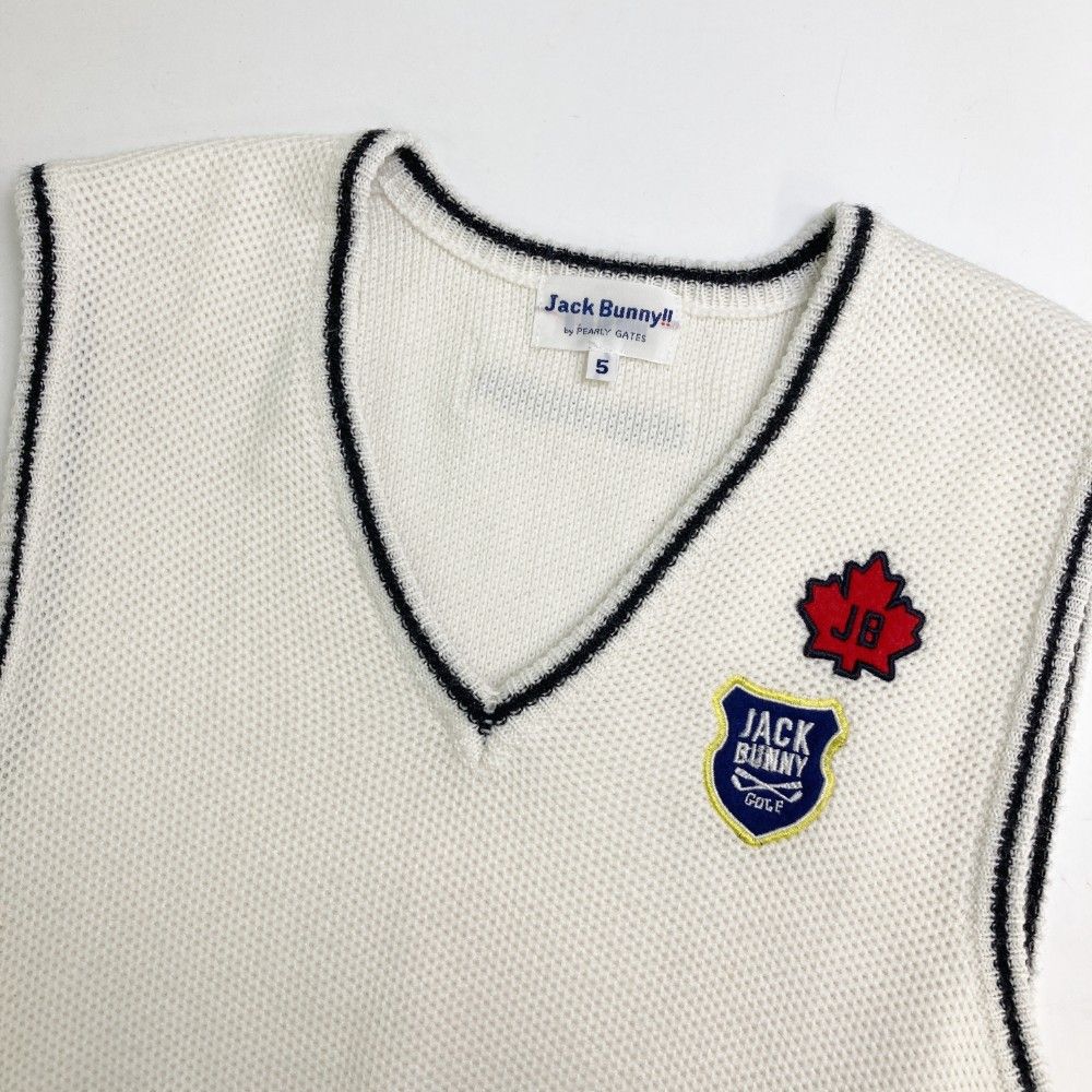 ✈極美品 キャロウェイ アーガイル ロゴ刺繍 ニット ベスト メンズ L