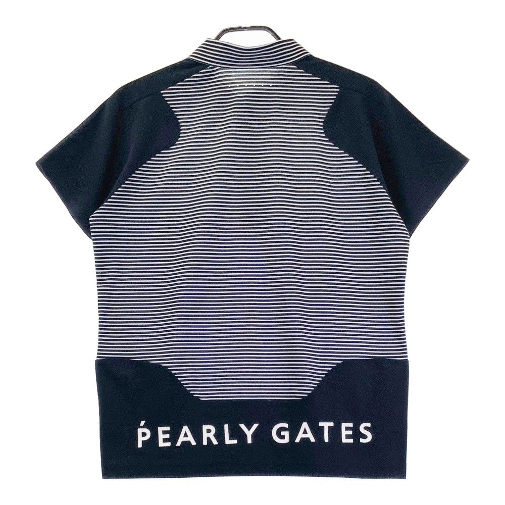 サイズ 4 PGG PEARLY GATES パーリーゲイツ 半袖ポロシャツ ボーダー柄 ネイビー系 240101351000 ゴルフウェア メンズ ストスト