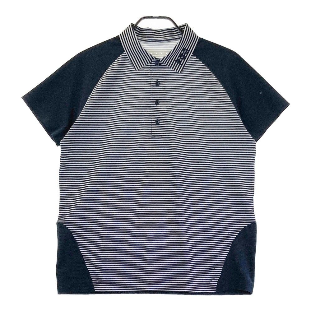 サイズ 4 PGG PEARLY GATES パーリーゲイツ 半袖ポロシャツ ボーダー柄 ネイビー系 240101351000 ゴルフウェア メンズ ストスト