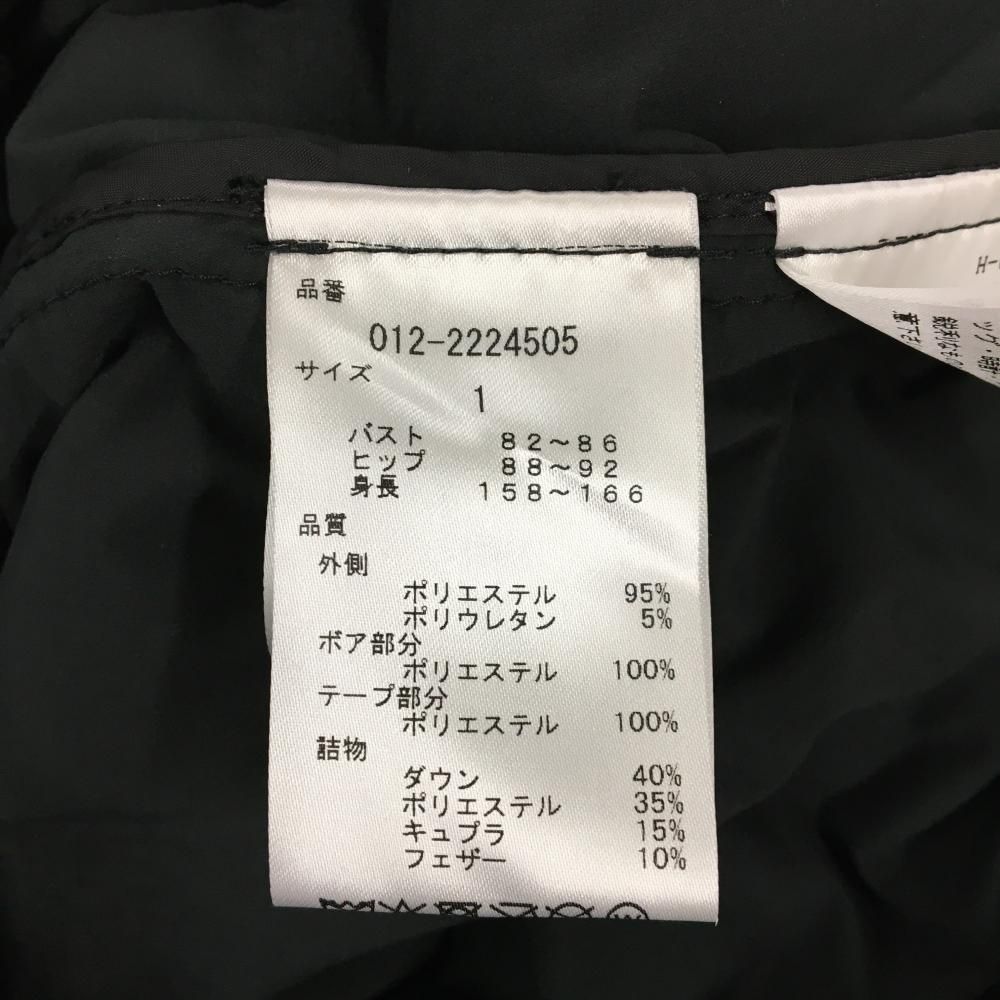 ダウンノースリーブワンピース 黒×白