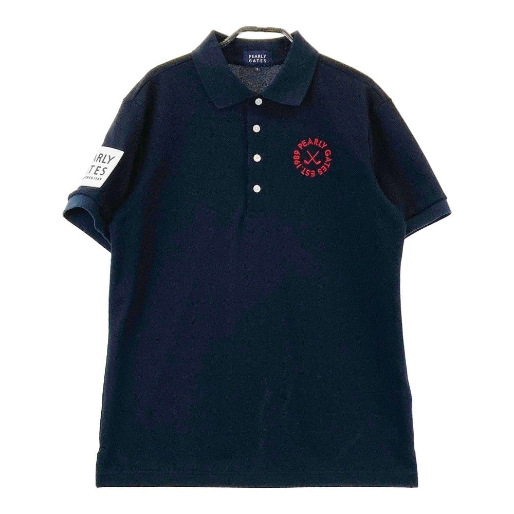 サイズ 5 PEARLY GATES パーリーゲイツ モデル 半袖ポロシャツ ネイビー系 240101353234 ゴルフウェア メンズ ストスト