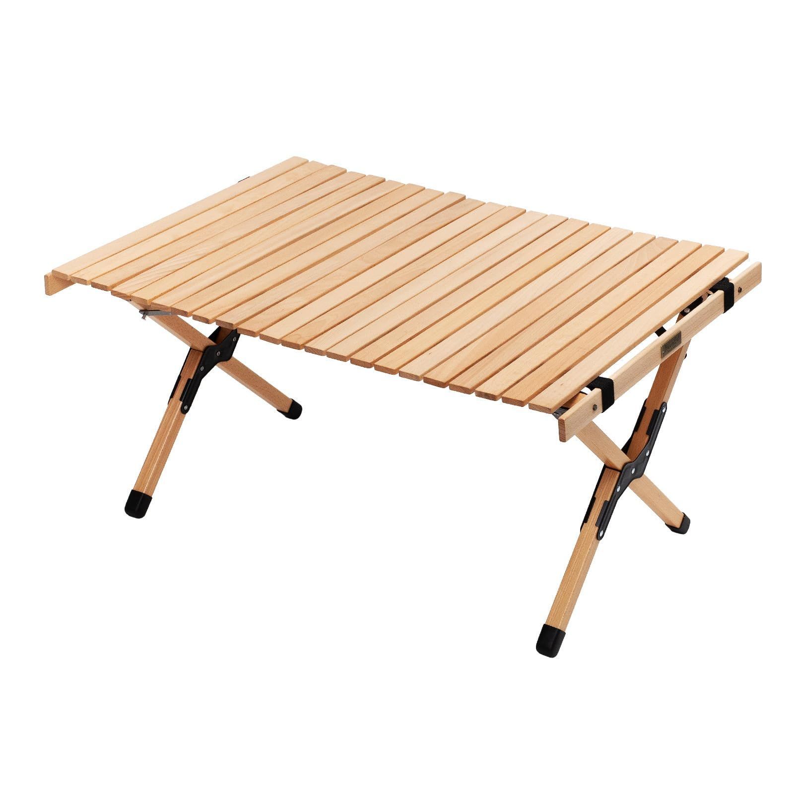 在庫 天然 ロールテーブル コンパクト ナチュラル NATURAL 90 ローテーブル おしゃれ キャンプ アウトドア ウッドロールトップテーブルEX Hilander ハイランダー