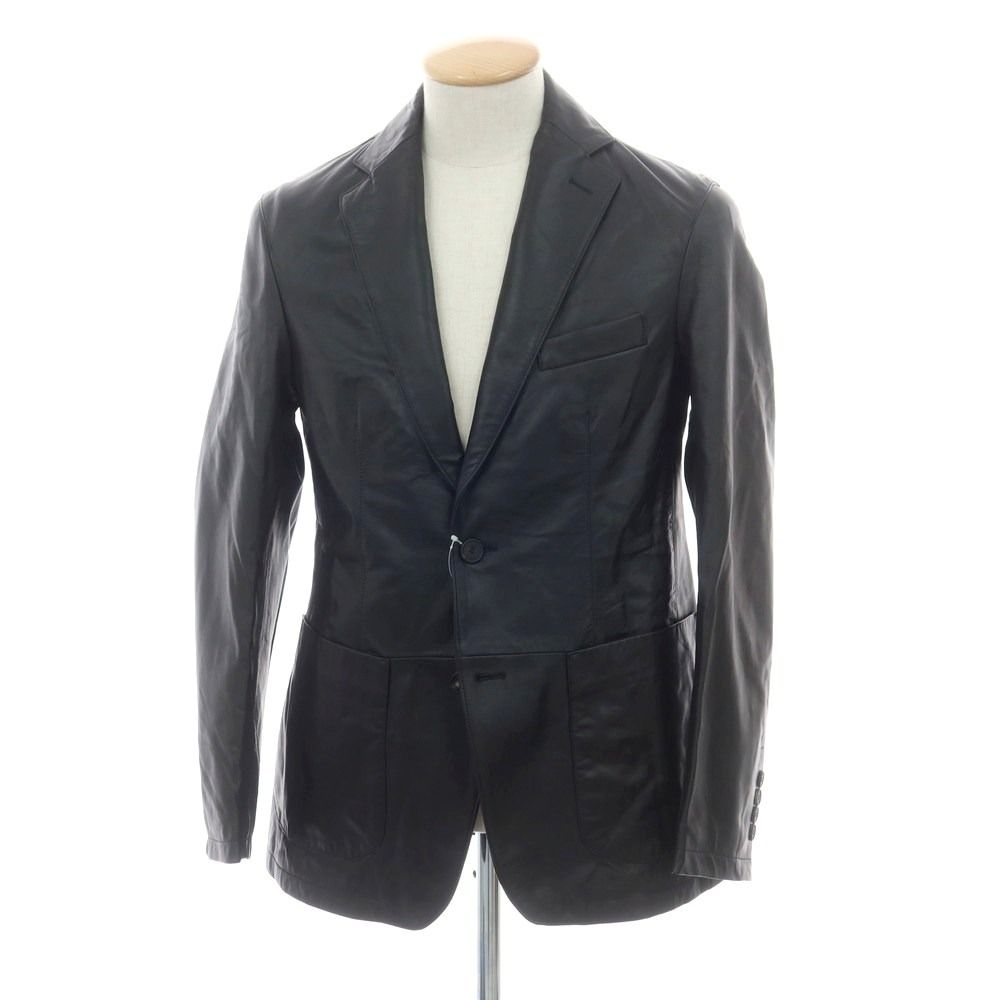 パネタさん専用美品 XLサイズ タリアトーレ テーラードジャケット ブラック 新品アウトレット】タリアトーレ TAGLIATORE ラムレザー テーラード