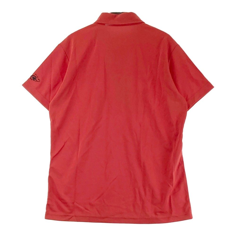 サイズ 3 DANCE WITH DRAGON ダンスウィズドラゴン 半袖ポロシャツ ロゴ柄 レッド系 240101394155 ゴルフウェア メンズ ストスト