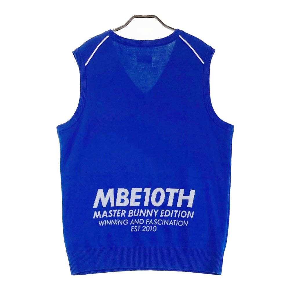 サイズ 5 MASTER BUNNY EDITION マスターバニーエディション 10周年 Vネック ニットベスト ブルー系 240101409104 ゴルフウェア メンズ ストスト
