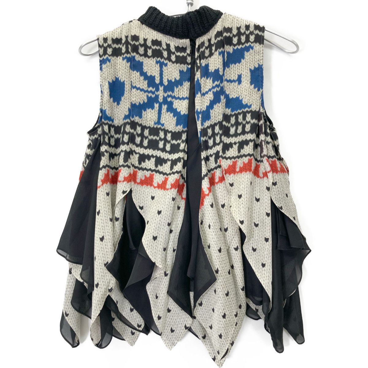 ﾏﾙﾁｶﾗｰ ﾊﾟﾀｰﾝﾆｯﾄﾌﾟﾘﾝﾄﾌﾟﾙｵｰﾊﾞｰ