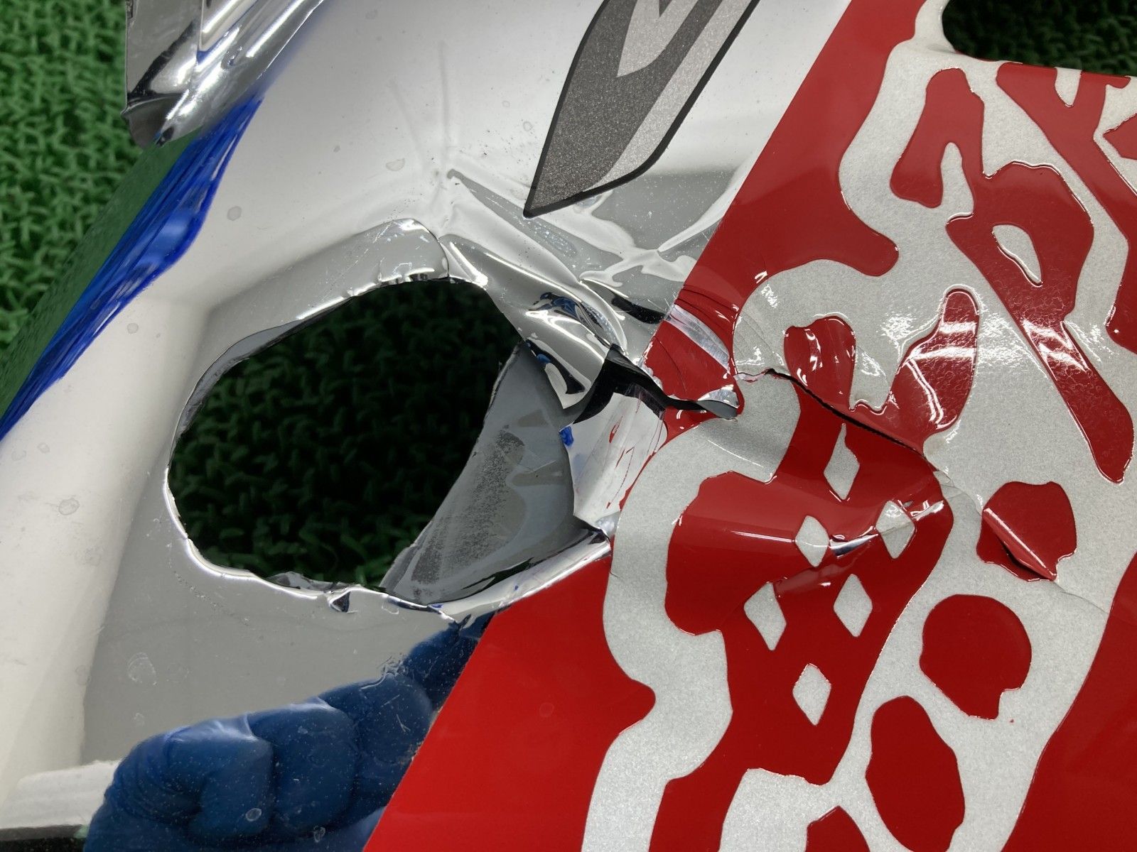 CBR1000RR サイドカウル 右 メッキ 赤 黒 MEL ホンダ 純正 バイク 部品 SC57 04年～05年モデル 前期 無限 MUGEN Jn