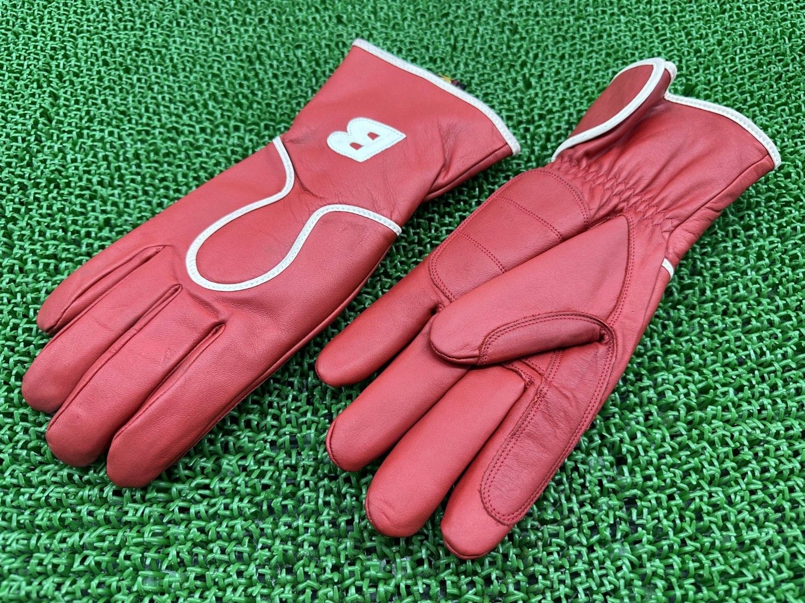 グローブ 左右 赤 NH-618 ホンダ 純正 バイク 部品 Lサイズ ウインターグローブ BOLDOR 牛皮 車検 Genuine Qx LAWEED_CL